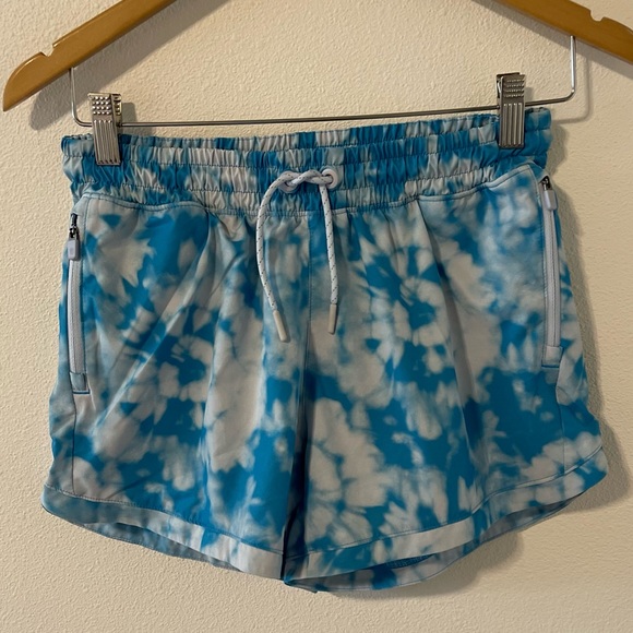 Athleta Girl All Play 3" Short Blue Tie Dye Workout Gym Athleisure 2022-XXL - Picture 2 of 9